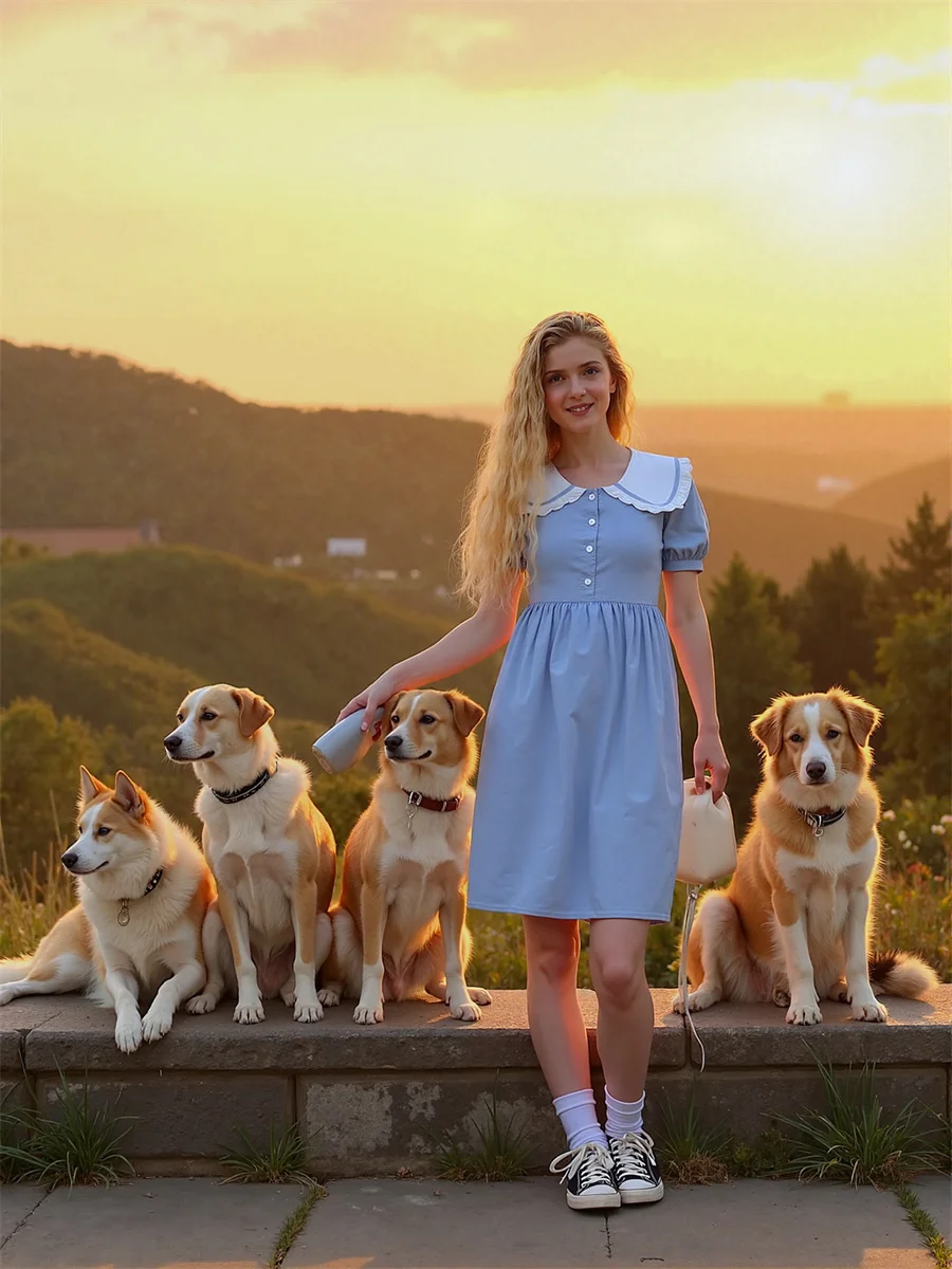 Women'S Dress Summer Clothes Sky Blue Sweet Pleated Hand-Pleated Ruffled Ruffles Frill Shirring Smocking Tier Tiered Stacked