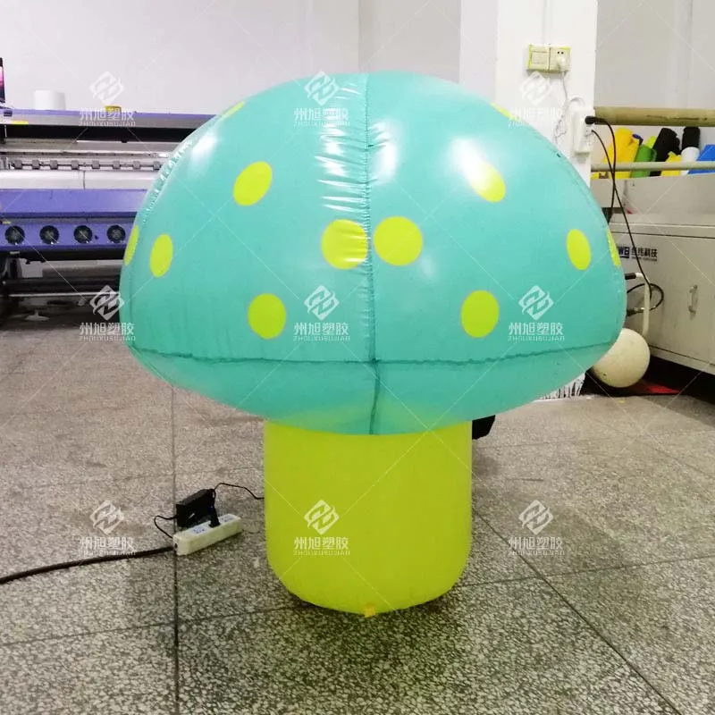 

Green Wave Point Inflatable Mushroom with Inflatable Equipment,Decorative Prop for Event Advertising
