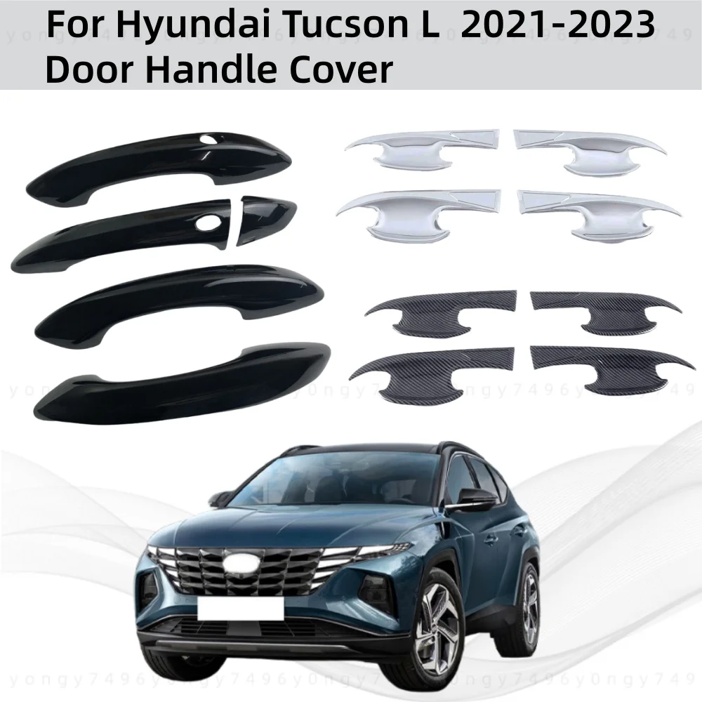 

Обновление автомобиля, АБС-пластик, хромированная модификация, аксессуар, крышка дверной ручки, накладка в стиле пасты для Hyundai Tucson L 2021 2022 2023