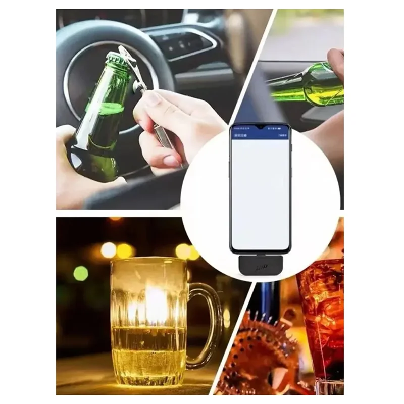 A68m-testador de respiração soprando portátil testador de álcool mini detector de álcool com interação inteligente apenas 7.5g