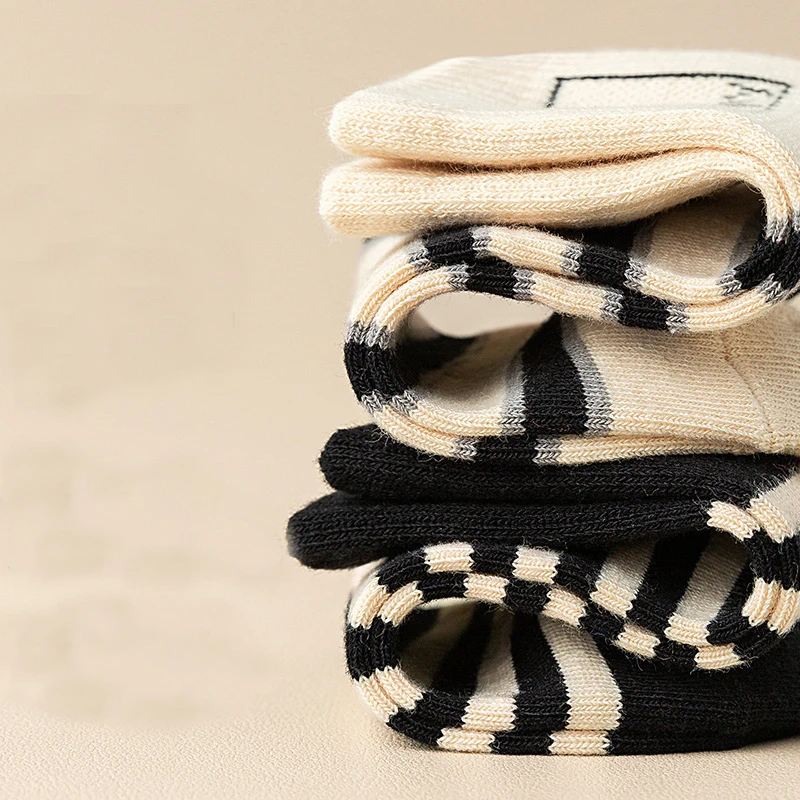 5켤레 어린이 남아 여아 양말 아동 유아 스포츠 양말 학생 봄 가을 부드러운 면 패션 중목 양말