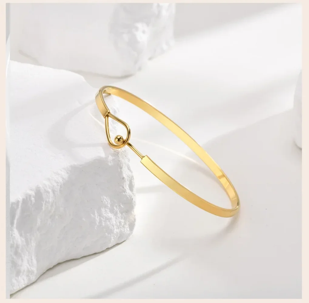 

Minimalist Women Stainless Steel Thin Bangle Bracelet Gold Plated Bracelets Jewelry Gift