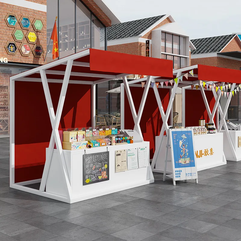 كشك المشاهير على الإنترنت، حديد مطاوع، متحرك، رف، السوق الليلي، كشك السوق #2