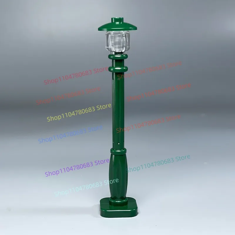 MOC 빌딩 블록 미니 거리 장면 가로등 아키텍처 모델 만화 애니메이션 액세서리 조립 키트 귀여운 장난감 선물