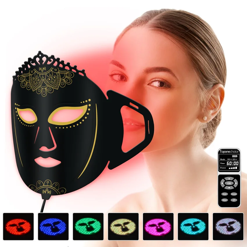 

Silicone 7 Colors Led Facial Mask Red Light Therapy Masks For Skin Tightening Lifting Anti-aging Beauty Whitening Home Use