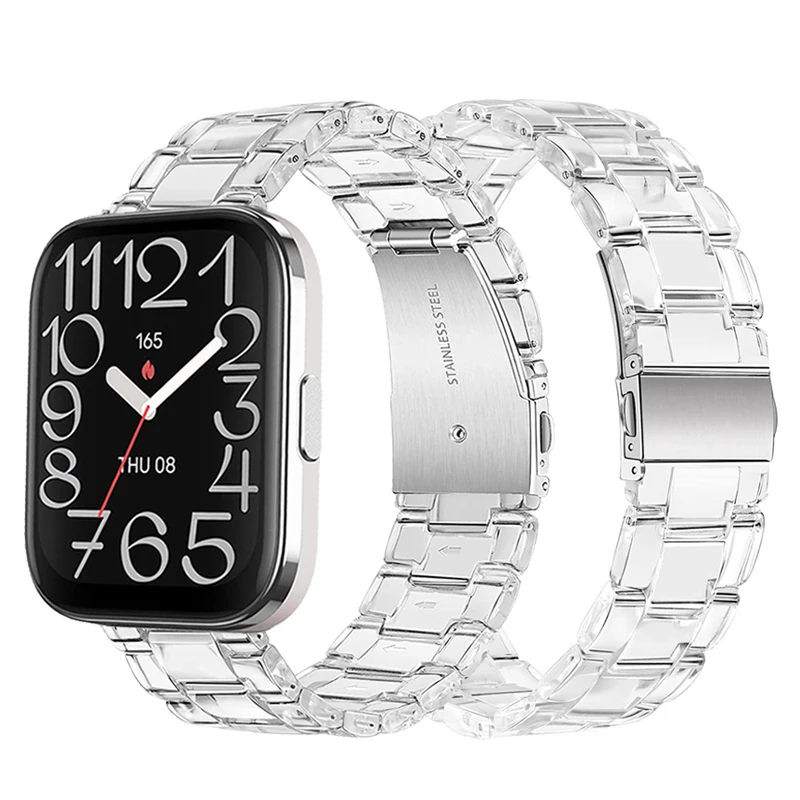 Bracelet de montre 22mm pour Amazfit Bip 5 Unity, en résine transparente, pour Amazfit GTR 2 LTE, pour Amazfit GTR 4 3 2, Cooreas