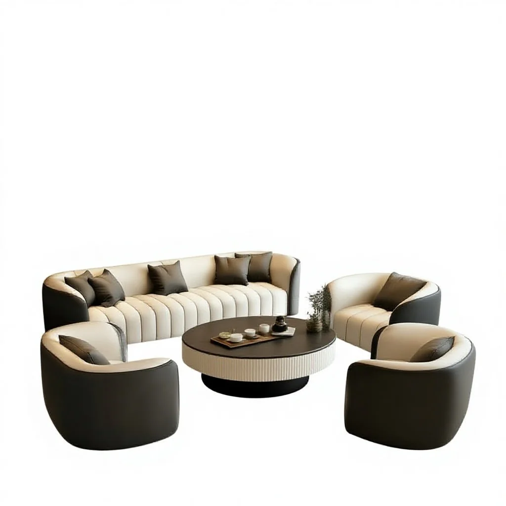 

#Modern Modular Chesterfield Rectangle Solid Wood Sofa Bed One Seat Corner Sectional Living Room Fabric Material for Office Use