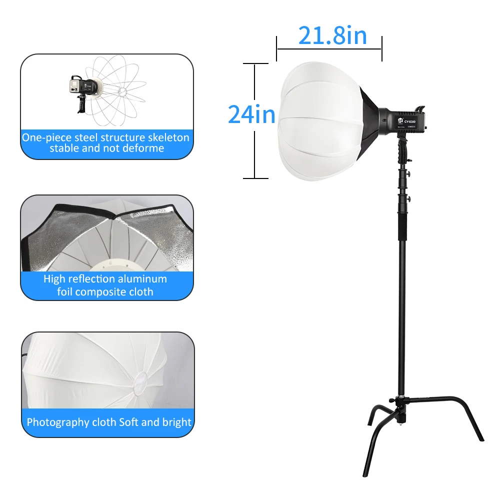 Bowens Video Studio Kit 135W Photography Light Kit LED Lamp Flash Studio New Year Lighting 3000-6000K 3 Color