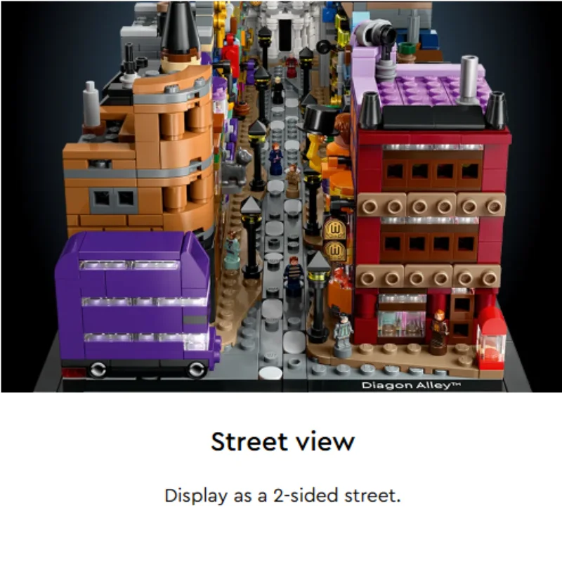 2750 قطعة دياجون زقاق ماجيك محلات 76444 نموذج قوالب بناء ديزني عيد الميلاد هدايا عيد الميلاد للديكور العائلي