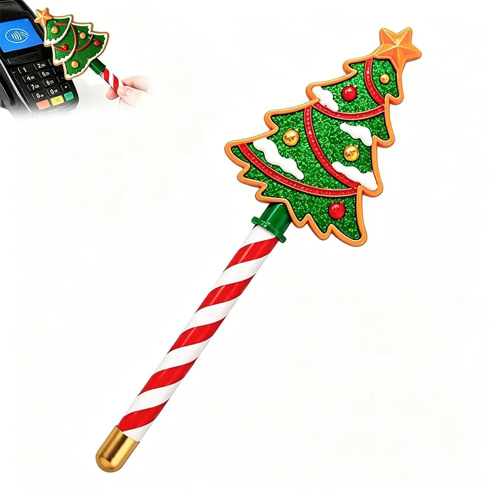 Weihnachtlicher Kreativer Zauberstab für Tap-to-Pay-Funktion, Kreditkartenhalter, Tragbares Weihnachts-Zahlungszubehör, Weihnachtsmann-Zubehör – Detail 2