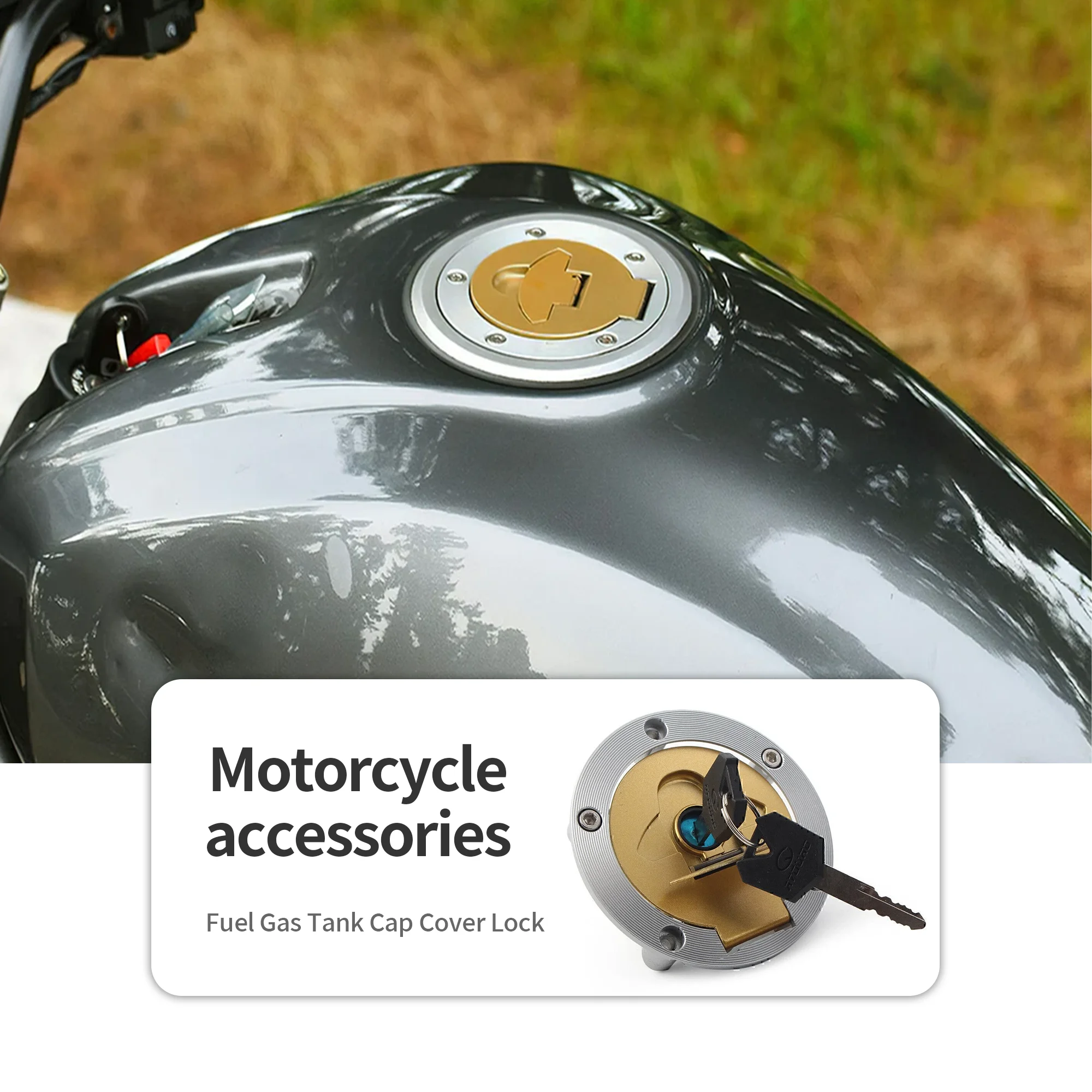 Ignition Switch Lock Gas Fuel Tank Cap Cover Set Fit for Ducati Monster 695 620 M620 S2R 900 750 M750 M600
