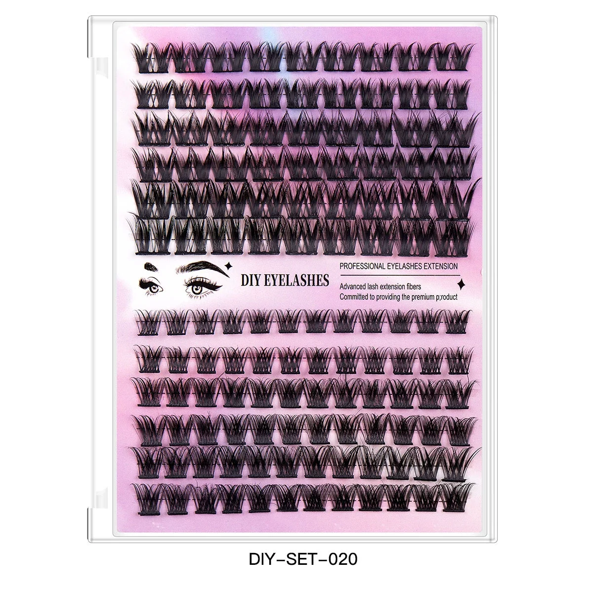 Explosieve DIY gesegmenteerde valse wimperlijm pincet set combinatie simulatie wimper groothandel