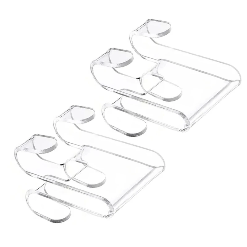 Fácil instalação cabide chuveiro acrílico toalha roupas gancho transparente acessórios da porta do chuveiro do banheiro