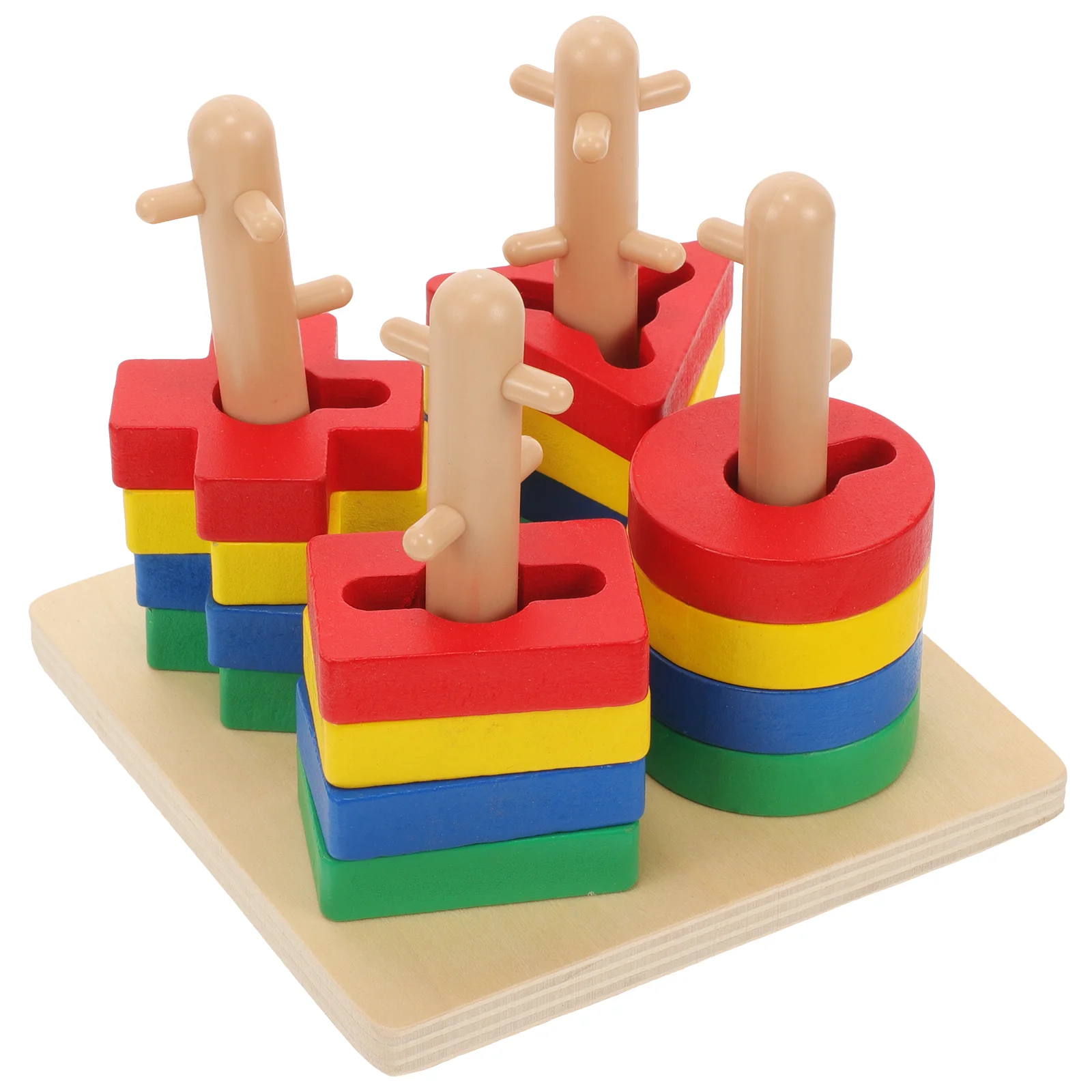 1 Set Kleurrijke Kinderen Spel Speelgoed Leermiddelen Speelgoed Houten Geometrische Speelgoed Educatief Speelgoed Voor Baby Kinderen Baby