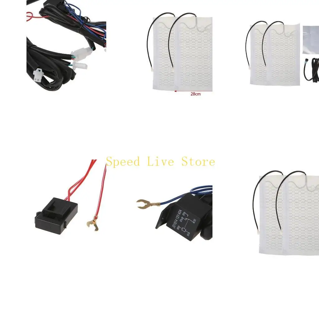 

547C 2x универсальных автомобильных подогревателя сидений, комплект подушек с подогревом из углеродного волокна Wa