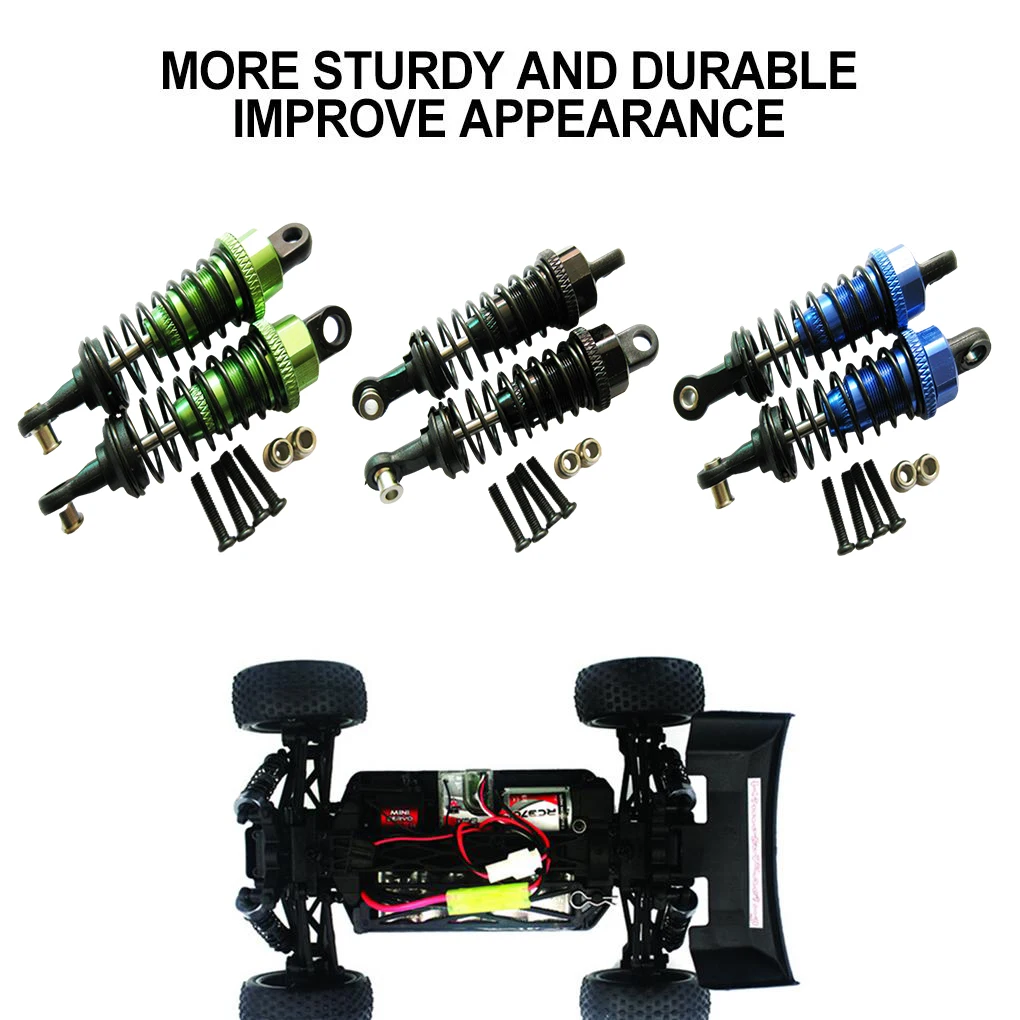 RCGOFOLLOW 1/18 Aluminum Alloy Front Rear Shock Absorber For HIMOTO E18XB E18XBL E18DB E18DBL E18MT E18OR E18ORL Black