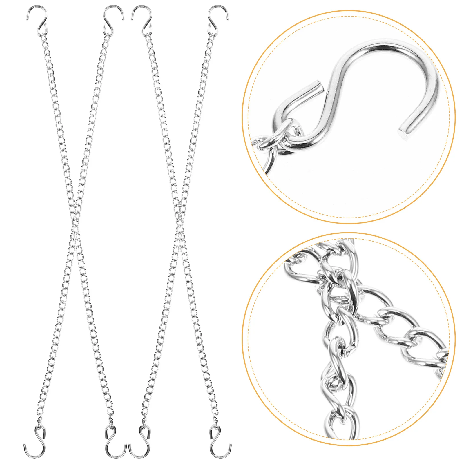 

10pcs Parking Lot Sign Chain Heavy Duty Iron Hanging Chains For Garden Planters Bird Feeders Wall Art Chalkboards Outdoor Indoor