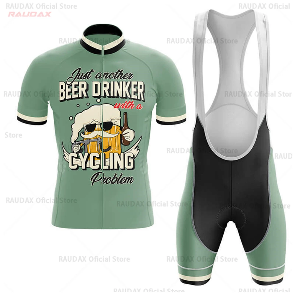 2024 Cycling Jersey Set for Men, Bicycle Clothes, Drinker, Unicorn, Power Pig, Cycling Team, Born to Ride, Mountain Bike, 2024