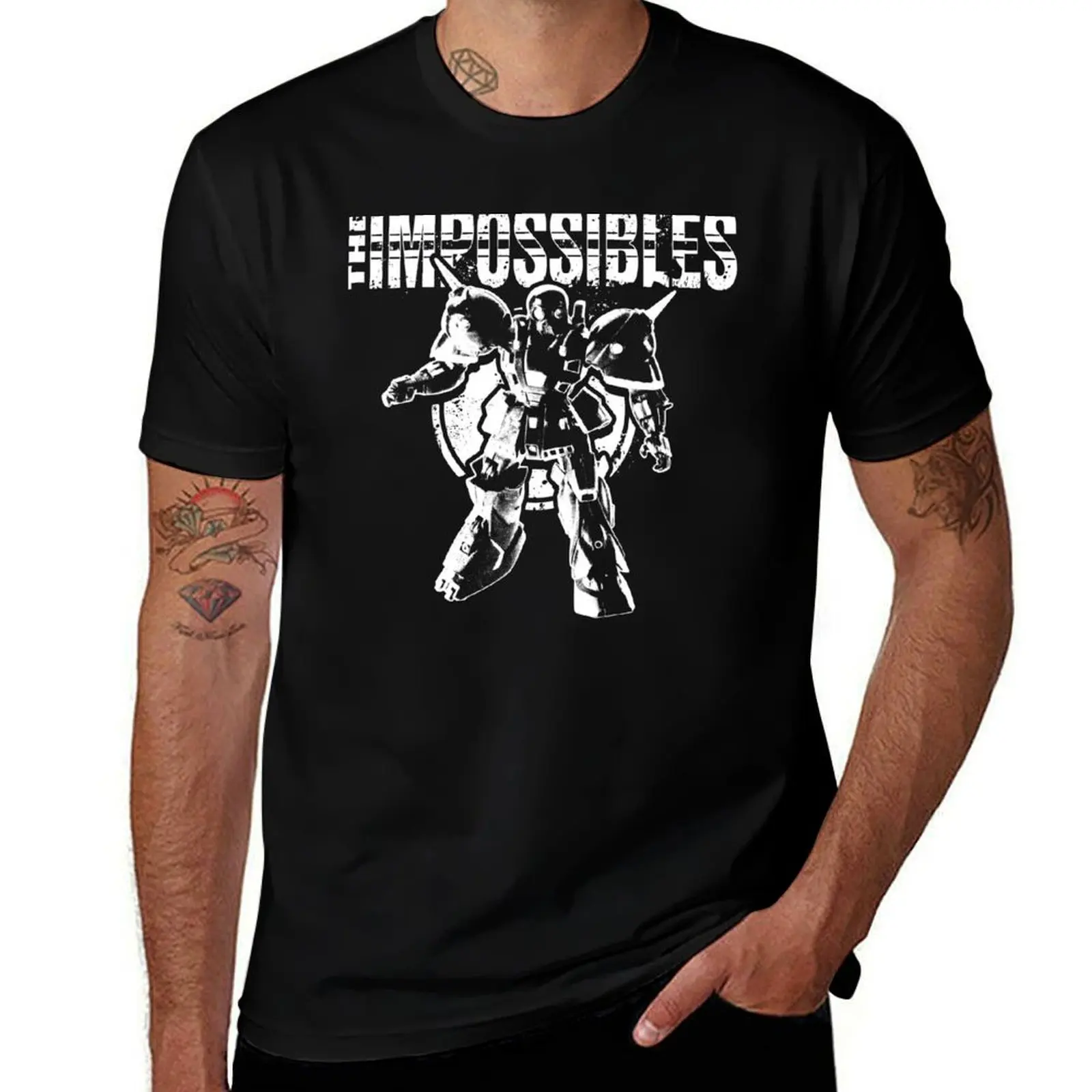 

The Impossibles Logo w/ Robot - White T-Shirt t shirt man plain t shirt custom print T-Shirt