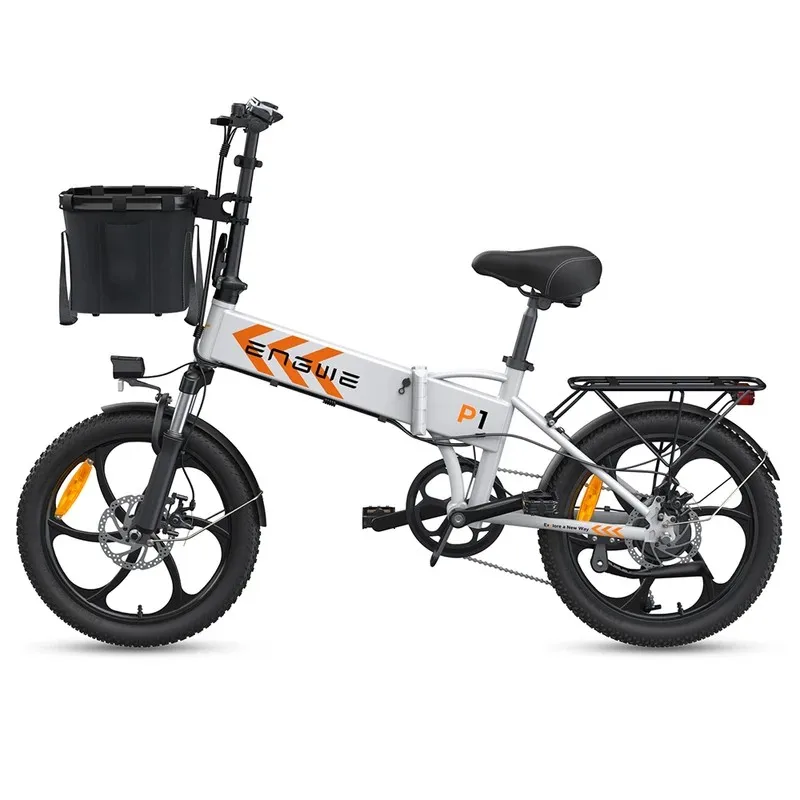 ENGWE P1 Foldable Electric Bike, 250W 36V 13Ah 25km/H 50-100KM 40N.M Torque Sensor 7 Speeds 20*3 Inch Tire