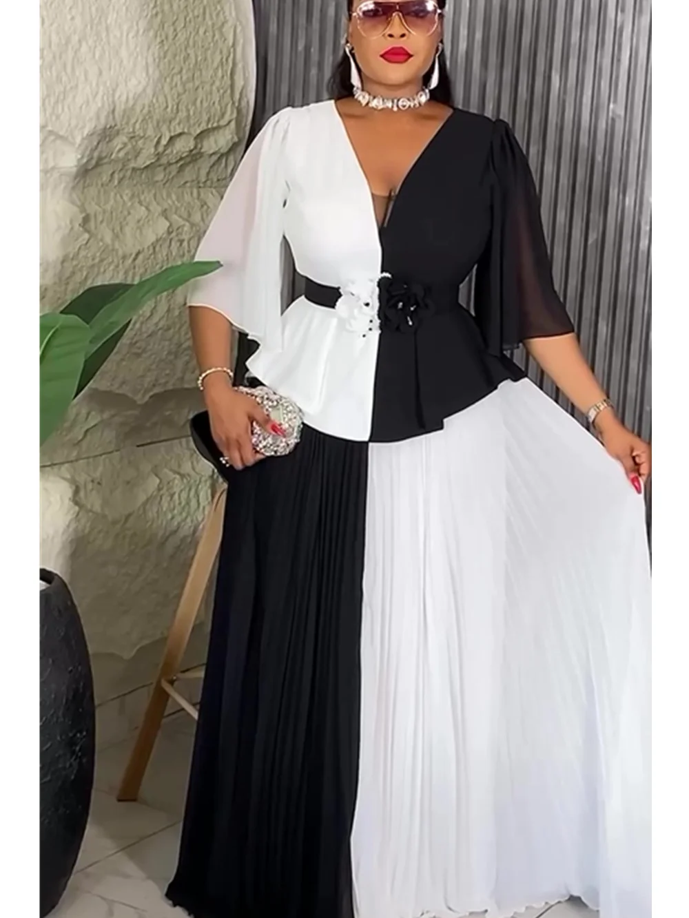 Plus Size African Party Dresses for Women 2025 New Fashion Dashiki Ankara Wedding Evening Gown Elegant Turkey Muslim Maxi Dress