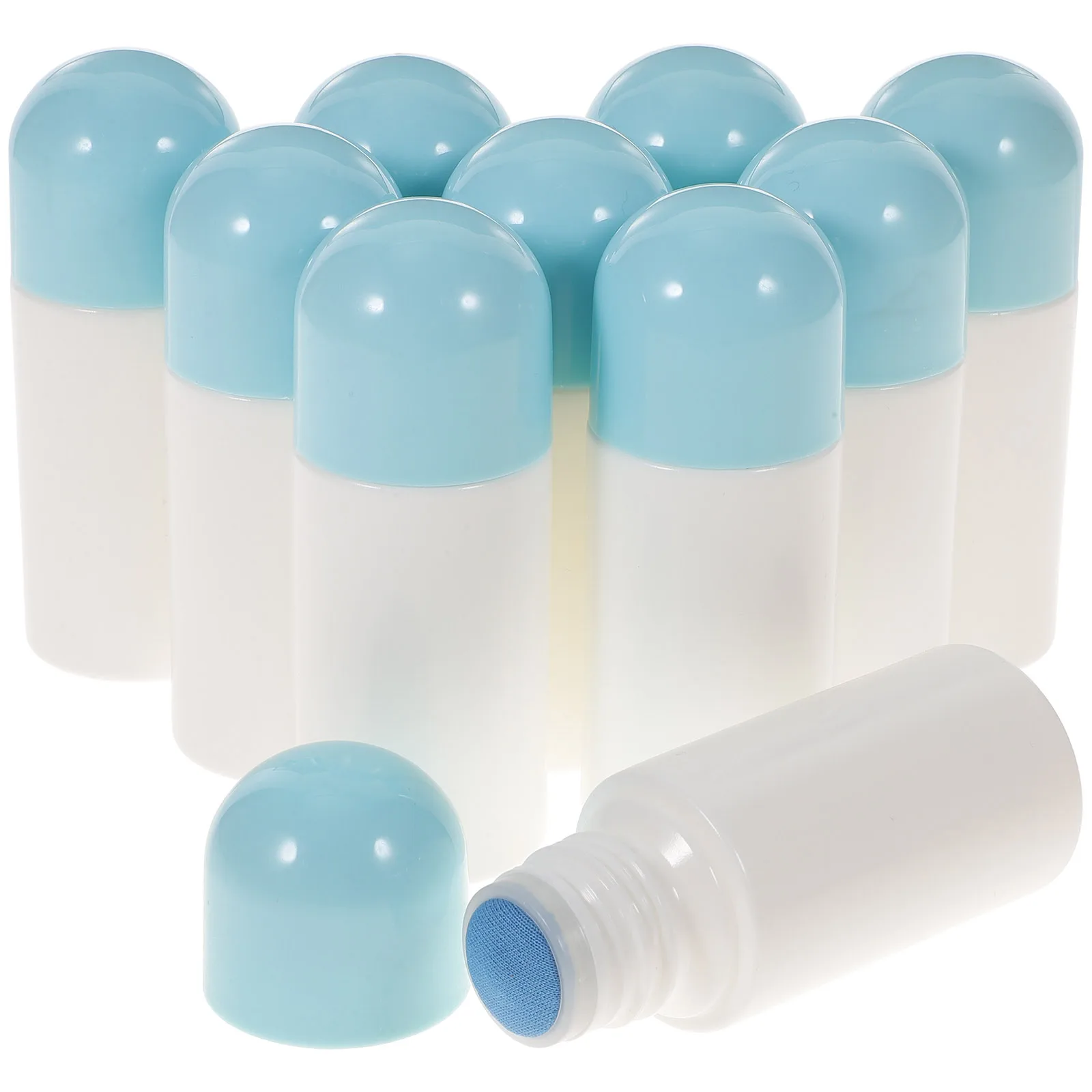 10Pcs Sponge Bottle Set Compact Lightweight Reusable for Cosmetics Medicine Daub Refillable Travel Sub Bottles Liquid Holder