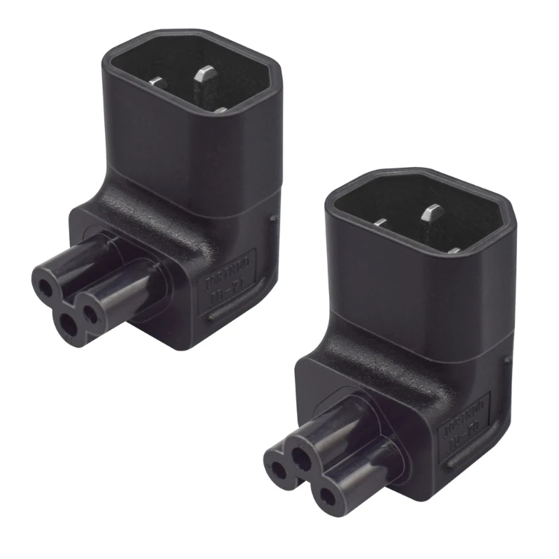 250V 10A Male IEC320 Male C14 to Female C5 Power Socket Adapter for Cord Connecting Up/Down Socket Connector