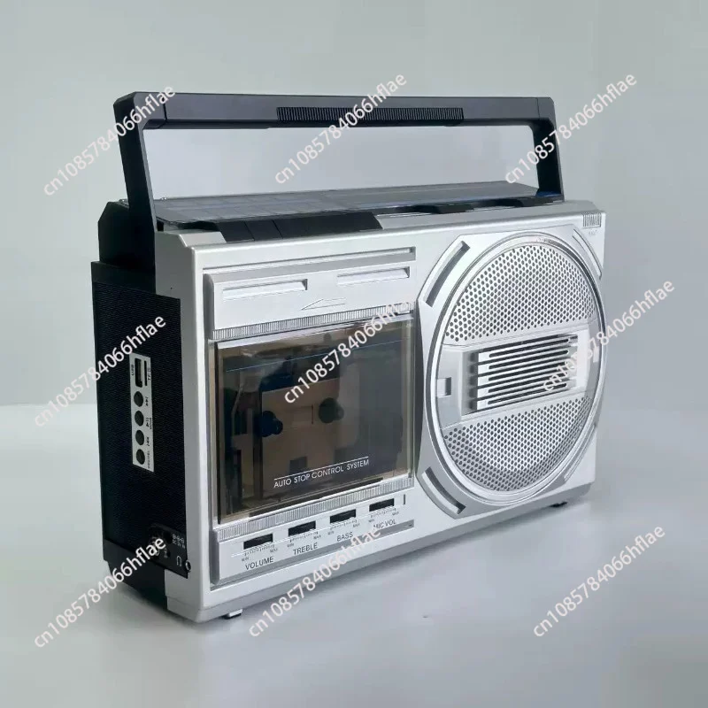 Vintage Two Channel FM Portable Cassette Tape Player Radio for Retro Audio Collection