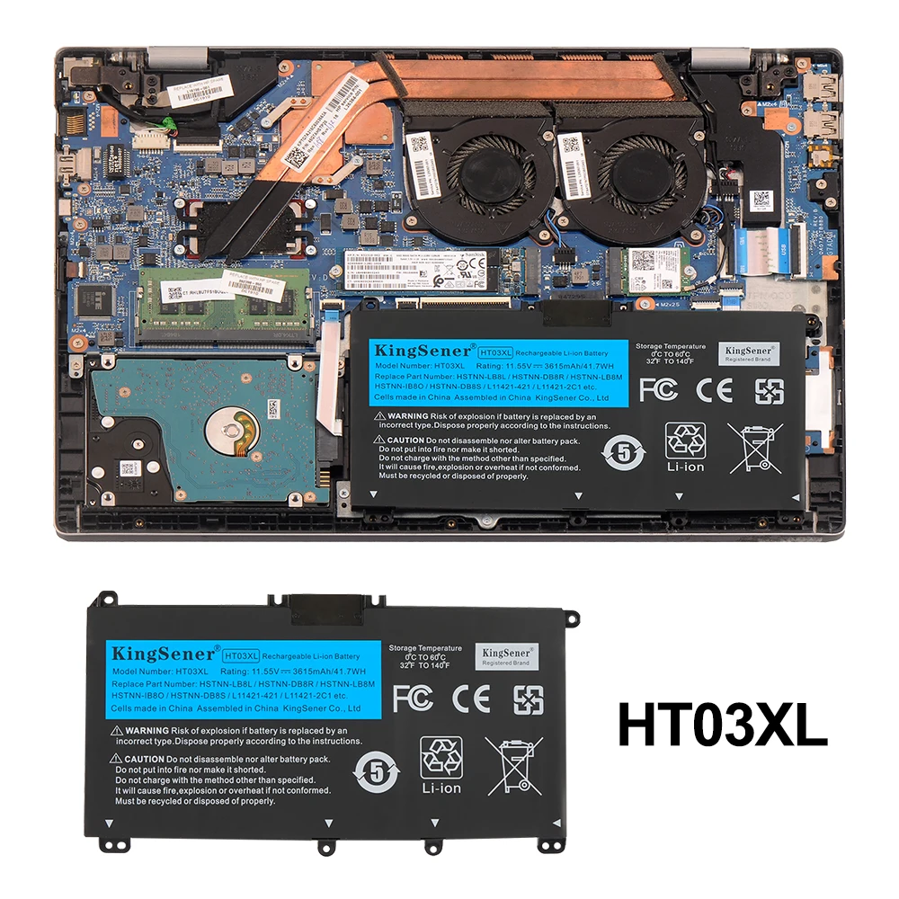 KingSener HT03XL Battery For Pavilion HP 14-CE0025TU 14-CE0034TX 15-CS0037T 250 255 G7 HSTNN-LB8L L11421-421 HSTNN-LB8M/DB8R