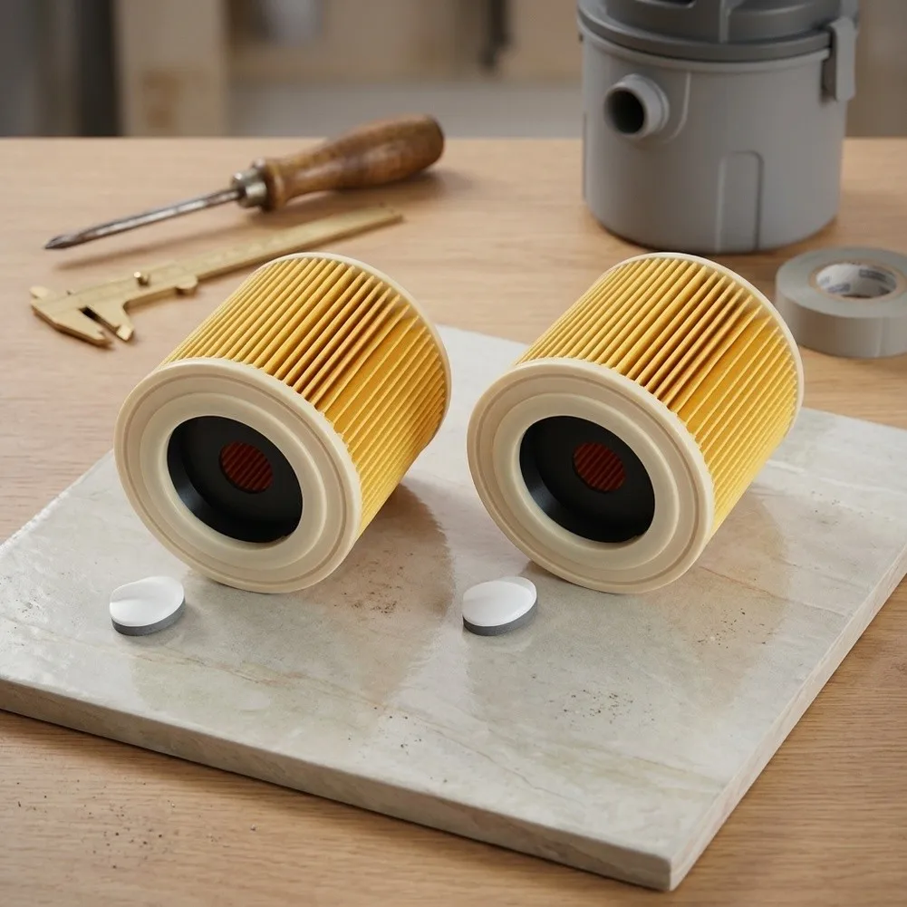 2-Pack Replacement Filters For Karcher A2004 A2054 WD3000 Wet Dry Vacuum Cleaners High Efficiency Dust Cartridge