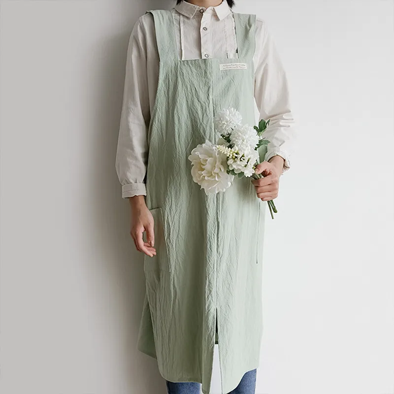 Waterproof Apron for Kitchen Chef, 100% Cotton, Gardening, Florist Baking, Coffee Shop, Ceramics Handwork, Restaurant Waiter