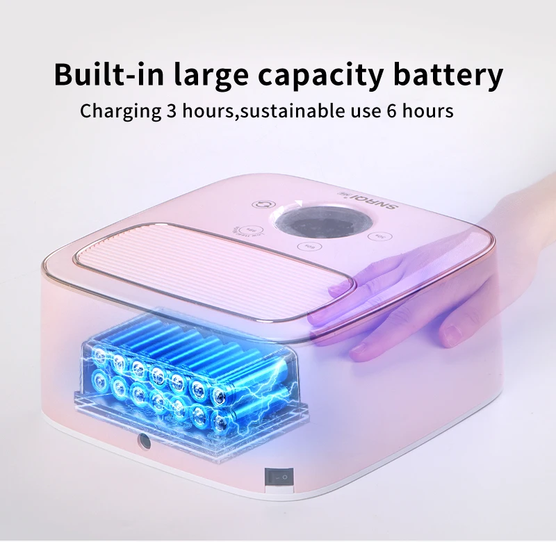 New Rechargeable 15600mAH Professional High-Power Led Nail Lamp 48W  Gel Nail Dryer Nail Polish Curling Lamp for Gel Nail Polish