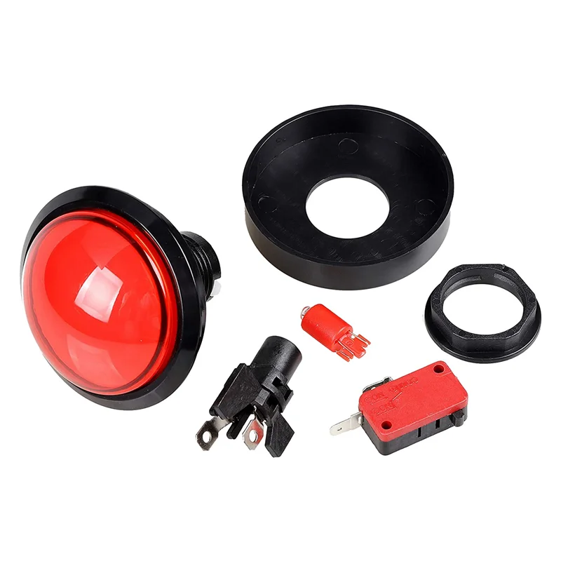 

FULL-25X Arcade Buttons 60Mm Dome 2.36 Inch LED Push Button With Micro-Switch For Arcade Machine Video Games Console