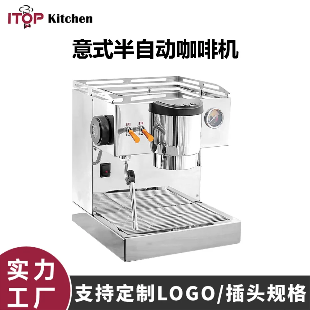 Semi-automatic coffee machine, Italian double pump household independent steam, latte milk foam, coffee machine