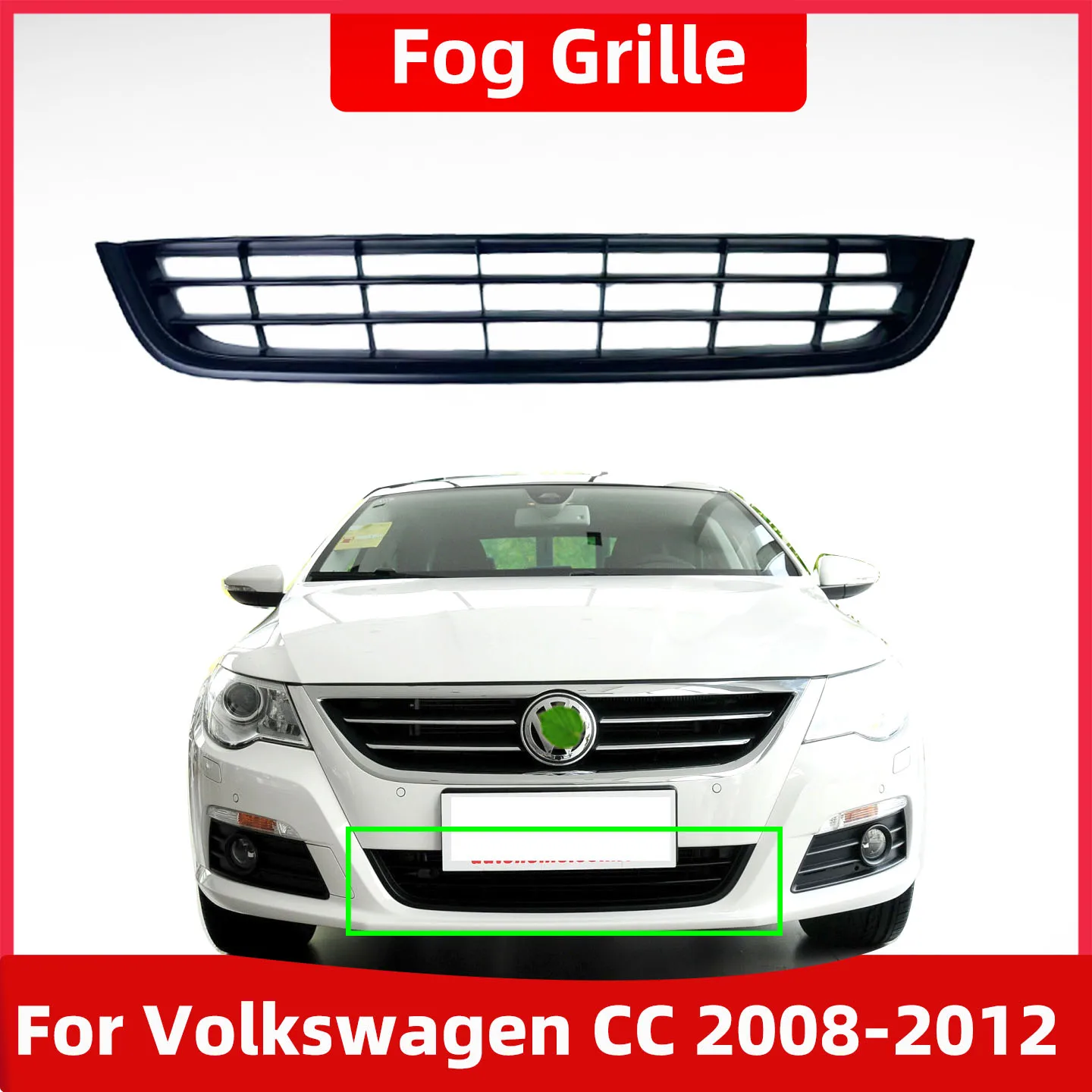 

For Volkswagen Cc2008 2009 2010 2011 2012 Car Front Bumper Fog Light Cover Frame Lower Grille Air Intake Mesh