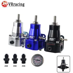 VR - UNIVERSAL FUEL PRESSURE REGULATOR KIT + GAUGE AN6 FITTING 30-70 PSI VR7845