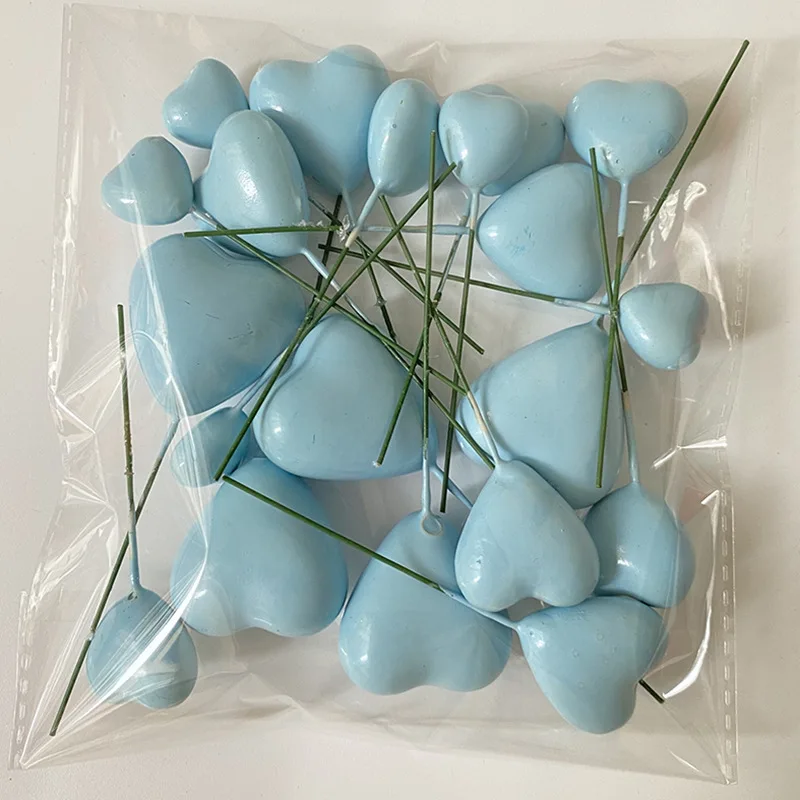 ديكور كعك ثلاثي الأبعاد على شكل قلب ، 20 ، ذهبي ، فضي ، وردي ، أزرق ، كرة ، عيد ميلاد سعيد ، تصنعه بنفسك ، علم كب كيك ، عيد ميلاد ، زفاف ، حفلة