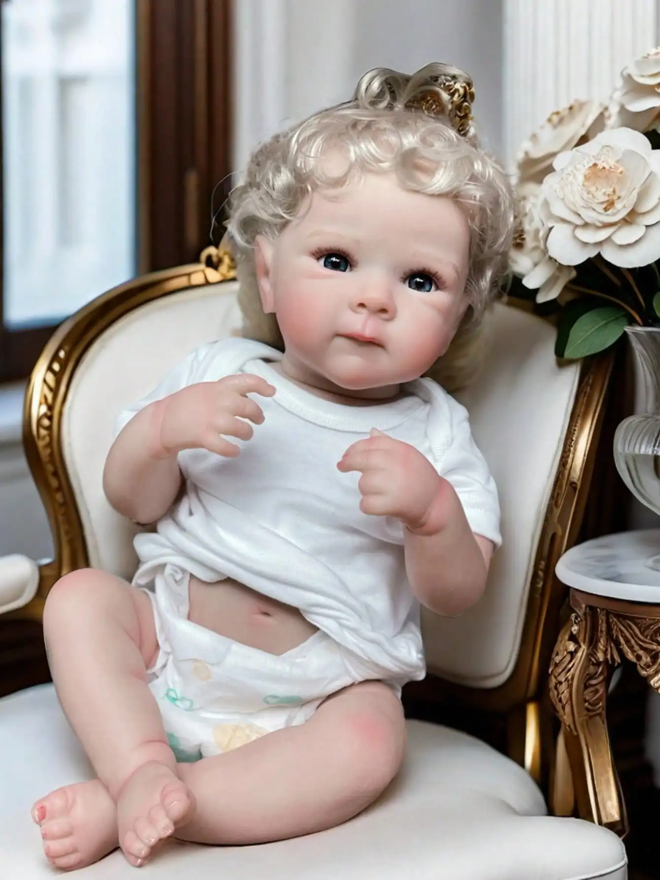 

Saskia 18" Lifelike Reborn Doll Bettie | Waterproof Bathable Vinyl | 3D Painted Features| Ideal Family Birthday Gift