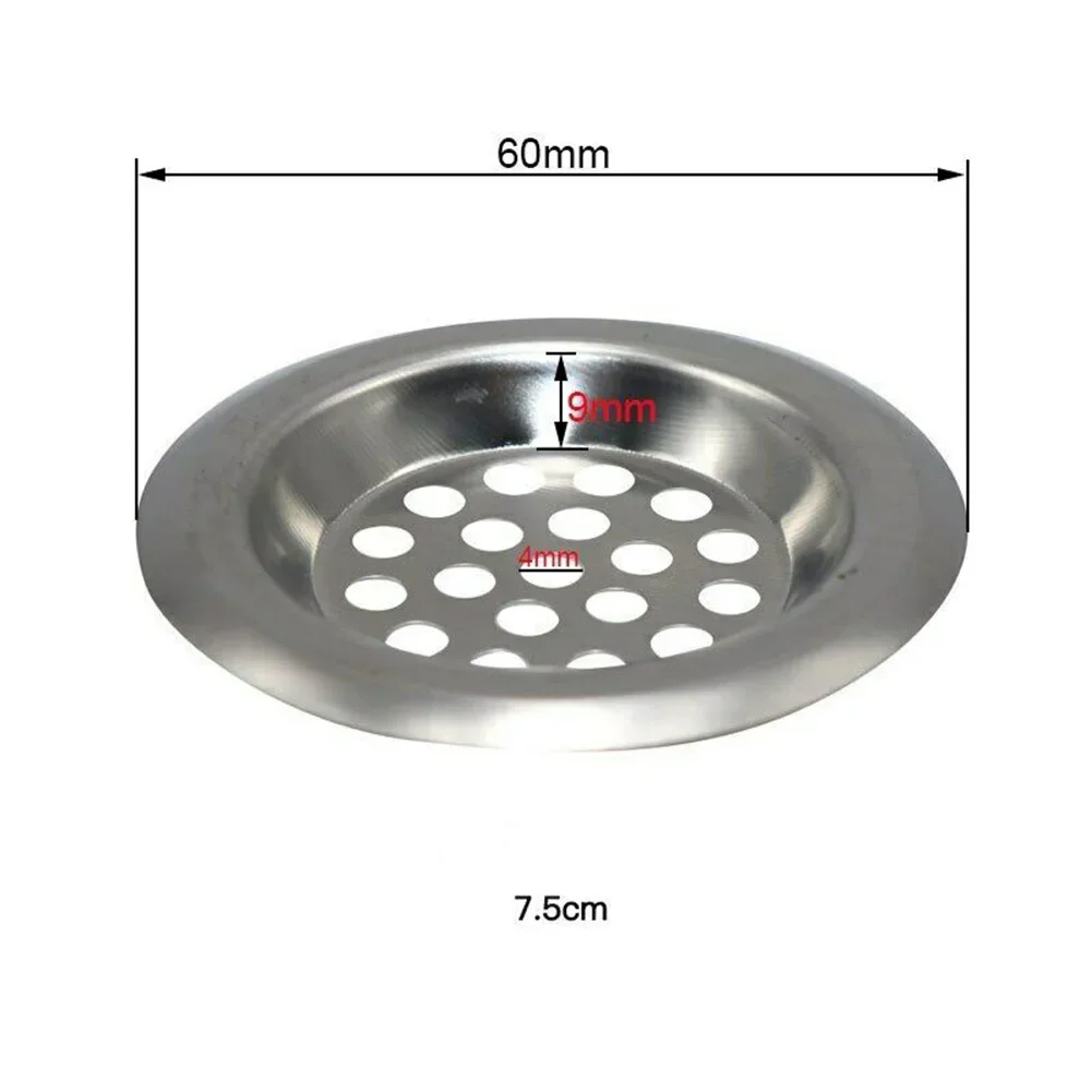 1 buah 60/75mm saringan wastafel baja tahan karat Plug saringan anti-memblokir mandi wastafel mandi penutup penyaring saluran pembuangan penangkap rambut