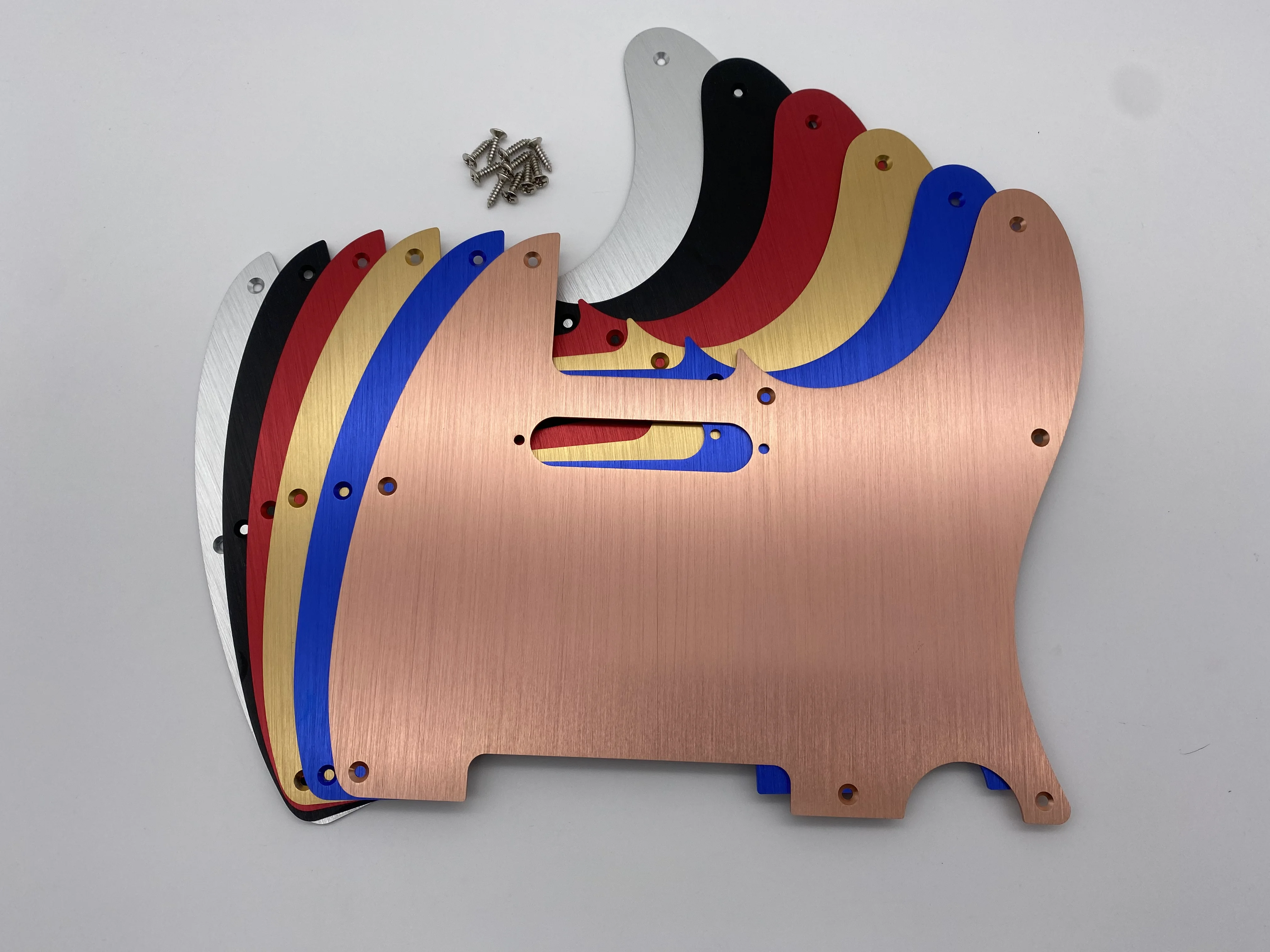 Guitar Guard 8 Hole Metal Aluminum Anodized Tele Style Pickguard TL Pick Guard Scratch Plate for Telecaster Made in USA/Mexico