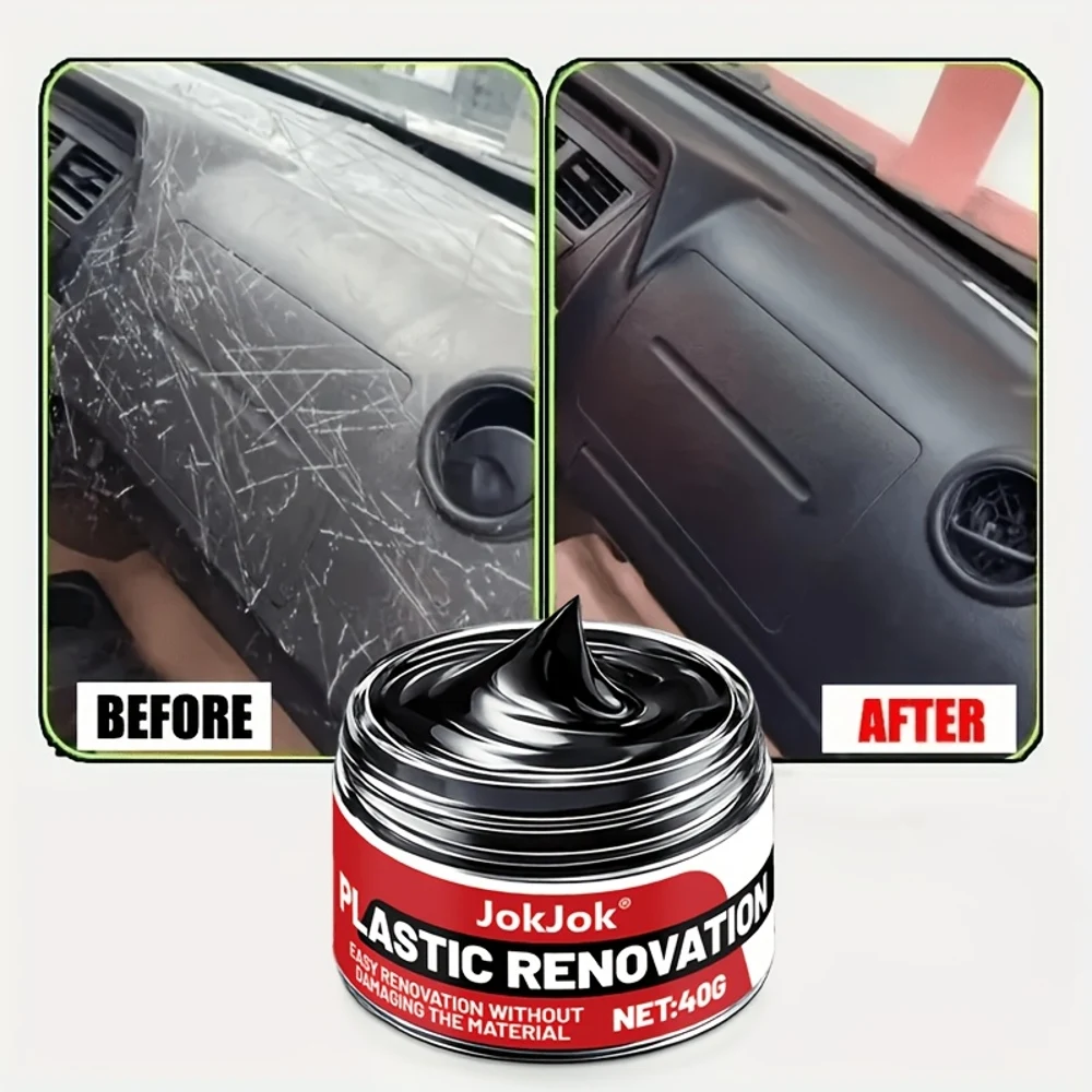 Car Interior And Exterior Repair Kit - Ideal for Doors, Dashboards, Steering Wheels, And Black Plastic Components