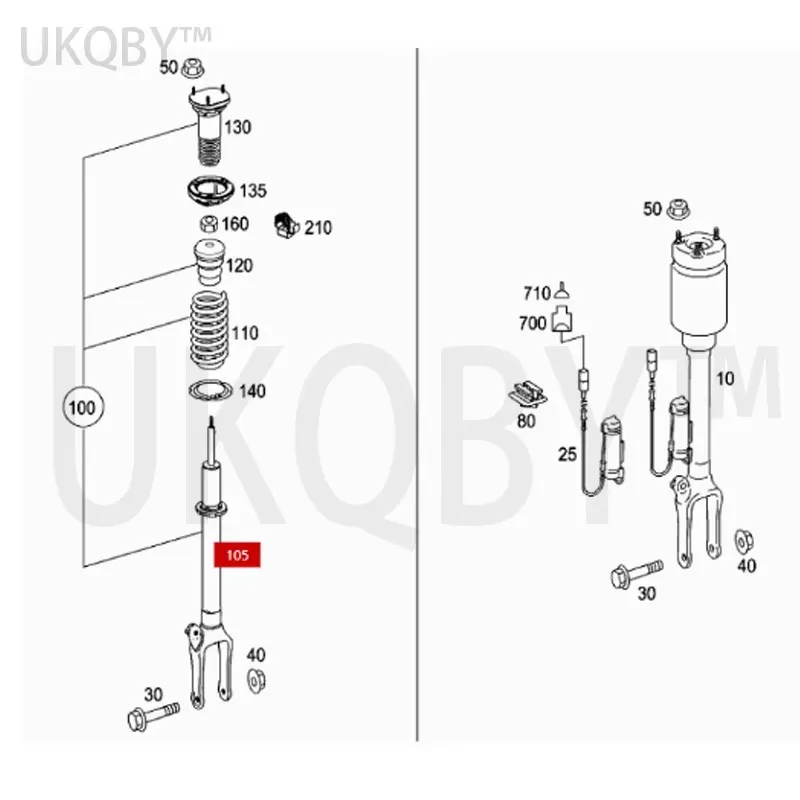 

A2513200730 A1643200130 Suspension rod swing arm fixed bracket base top glue Me rc ed es Be nz F251 R 280 300 350