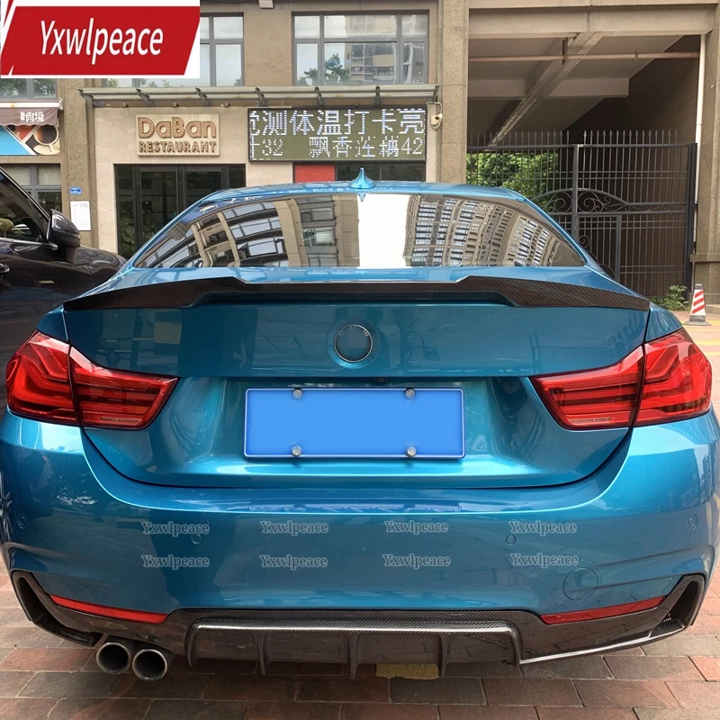 

F32 спойлер для багажника из углеродного волокна для BMW 4 серии F32 купе 2 двери 2014-2020 428i 435i M4 стильный задний спойлер крышка багажника