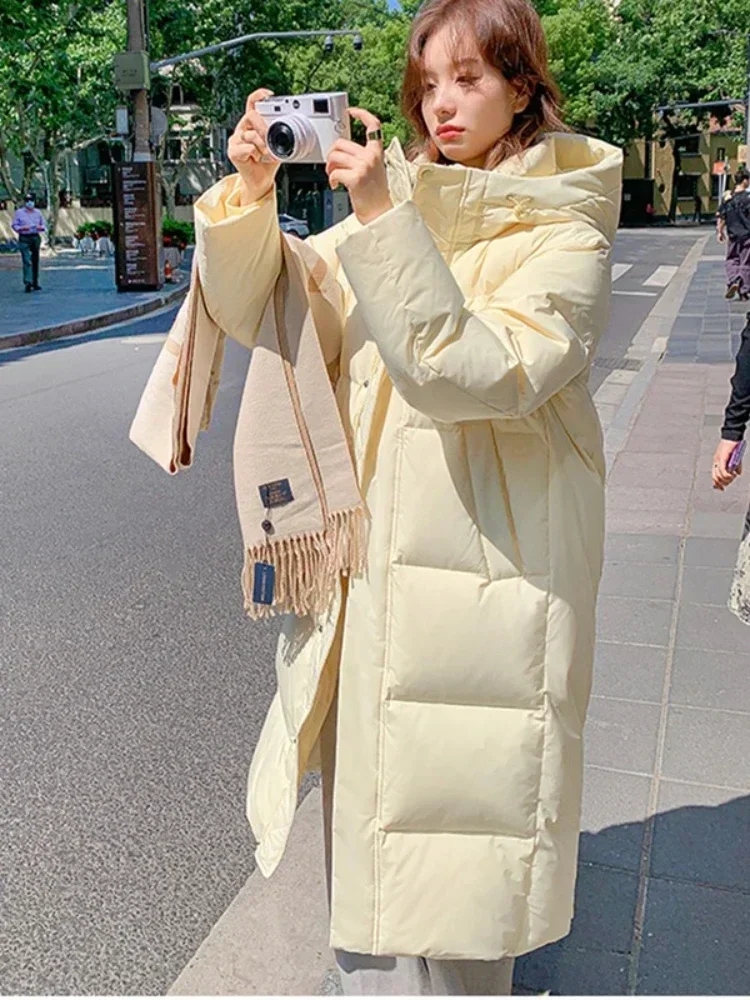 Winter Women Jacket Coats Long Parkas Female Down Cotton Hooded Overcoat Thick Warm Jackets Windproof Casual Student Coat 2026