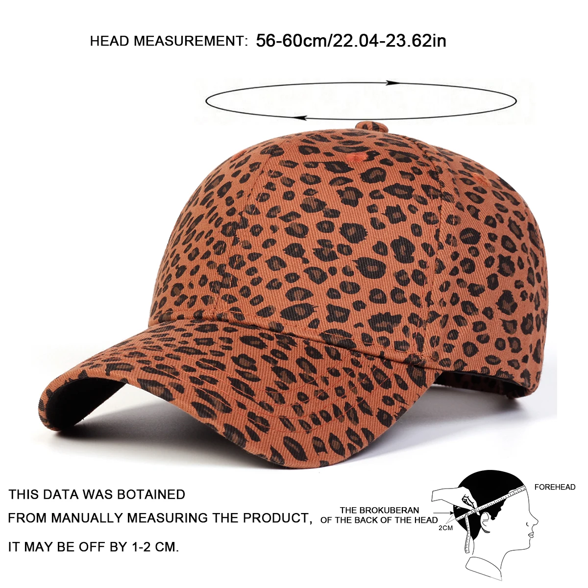 หมวกเบสบอลลายเสือดาวแบบยูนิเซ็กซ์ สำหรับฤดูใบไม้ผลิและฤดูใบไม้ร่วง หมวกปรับได้สำหรับกิจกรรมกลางแจ้ง หมวกกันแดด หมวกกีฬา