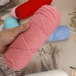 1Pcs/100g Cotton Select Yarn,Light Worsted Thick Yarn for Knitting Baby Wool Crochet Scarfcoat Sweater Weave Thread