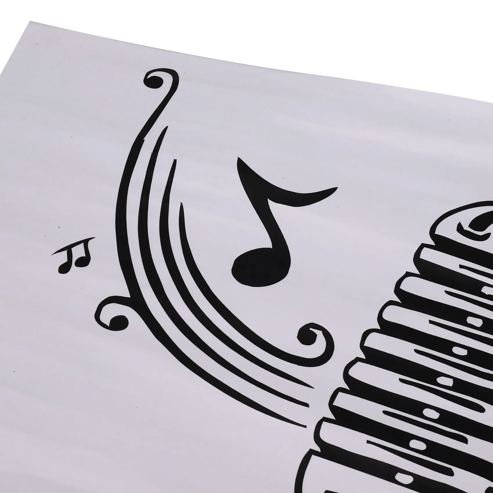 AT84-Microphone Music Note Wall Art Musical Notes Sticker For Ktv Bar Background Home Decorations