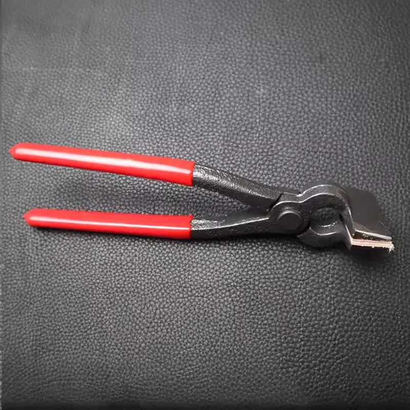 Leather Craft Flat Nose Pliers Steel Press Flattening Clamp For Adjusting Leather Edge of Bag Belt Approx. 210mm Long Leather Be