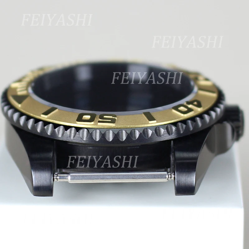 Black 40mm PVD Watch Case 316L Stainless Steel For Seiko NH35 NH34 NH36 NH38 Miyota 8215 ETA 2824 Movement 28.5mm Dial Hot Sale