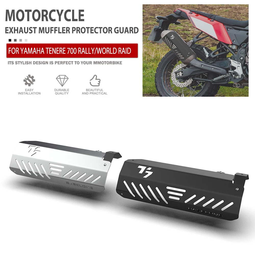 

For Yamaha Tenere 700 Rally 2019 - 2022 2023 2024 For Tenere 700 World Raid 2022-2023 Motorcycle Exhaust Muffler Protector Guard